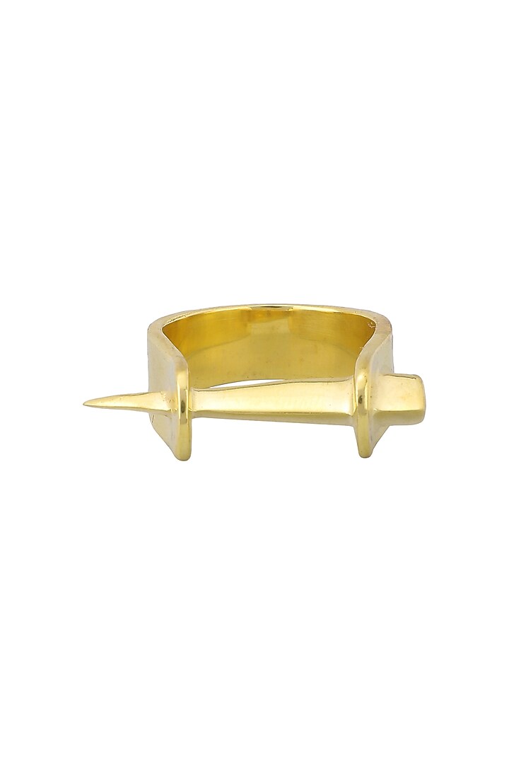 Gold plated spike ring available only at Pernia's Pop Up Shop.