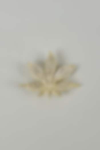 Maple Leaf Gold finish Embellished Brooch by SALIL BHATIA at Pernia's Pop Up Shop