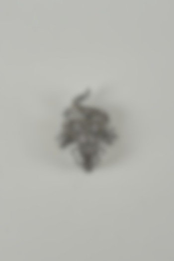 Gunmetal Finish Dragon Brooch by SALIL BHATIA at Pernia's Pop Up Shop