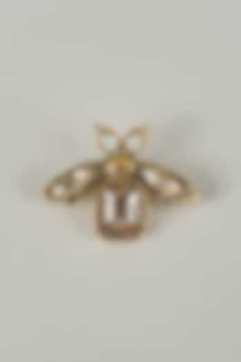 Antique Finish Queen Bee Embellished Brooch by SALIL BHATIA at Pernia's Pop Up Shop