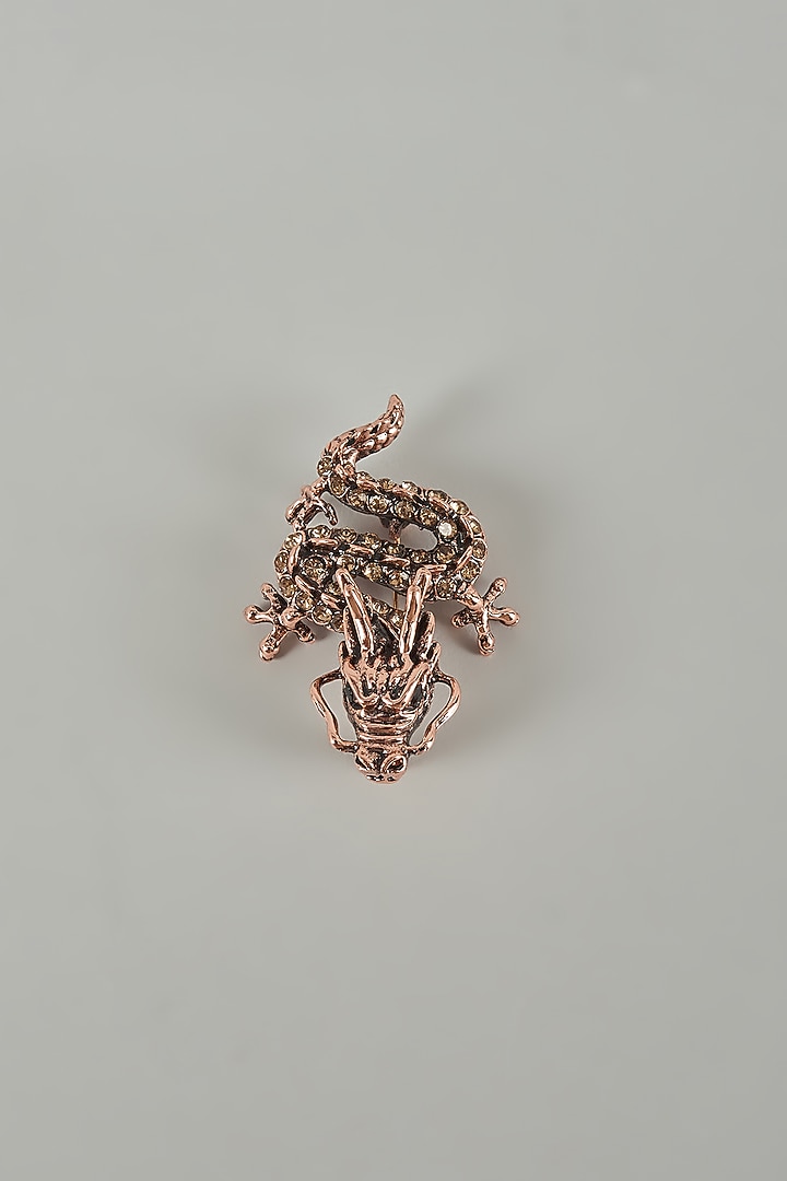 Antique Finish Dragon Brooch by SALIL BHATIA at Pernia's Pop Up Shop