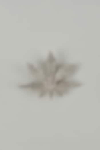 Silver Finish Maple Leaf Embellished Brooch by SALIL BHATIA at Pernia's Pop Up Shop