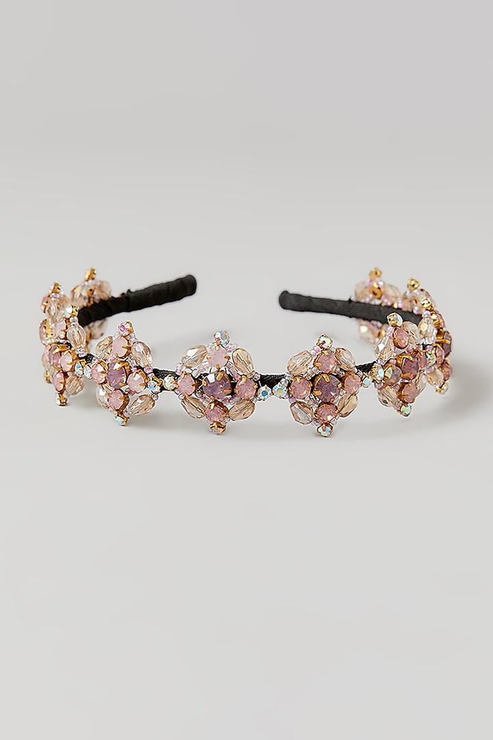 Rose Gold Crystal Embellished Handcrafted Hairband by Studio Accessories