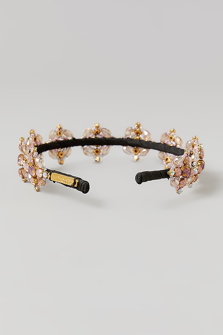Rose Gold Crystal Embellished Handcrafted Hairband by Studio Accessories at Pernia's Pop Up Shop
