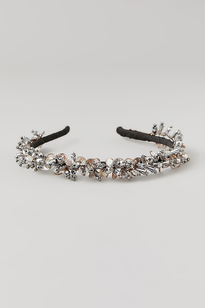 Silver Embellished Handcrafted Hairband by Studio Accessories