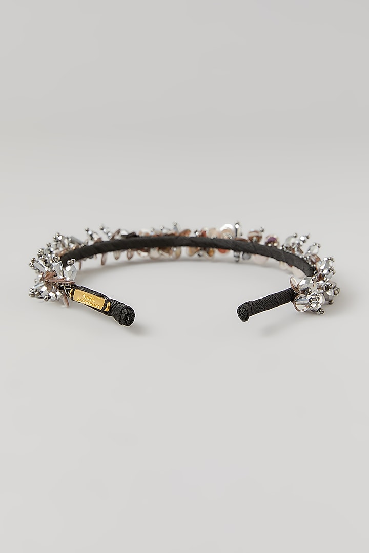 Silver Embellished Handcrafted Hairband by Studio Accessories at Pernia's Pop Up Shop