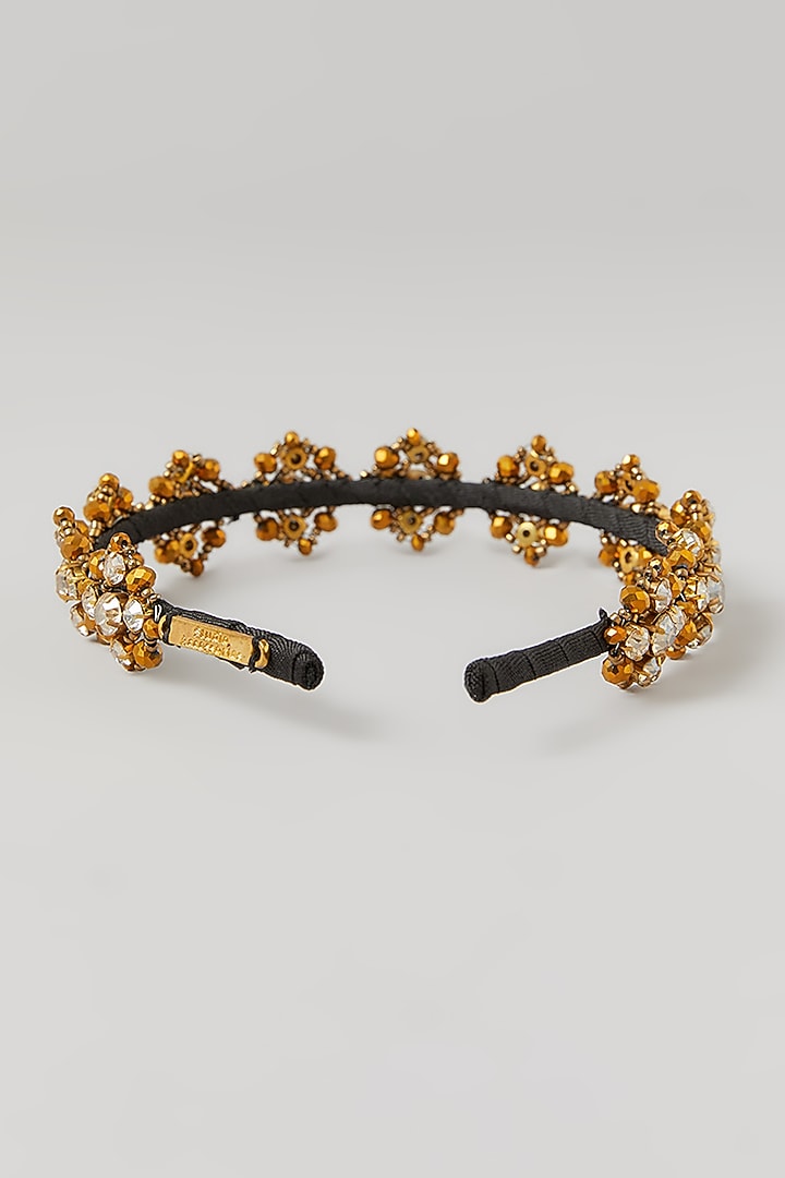 Silver & Gold Crystal Embellished Handcrafted Hairband by Studio Accessories at Pernia's Pop Up Shop