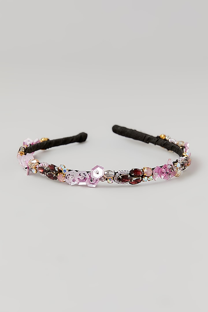 Multi-Colored Crystal Embellished Handcrafted Hairband by Studio Accessories