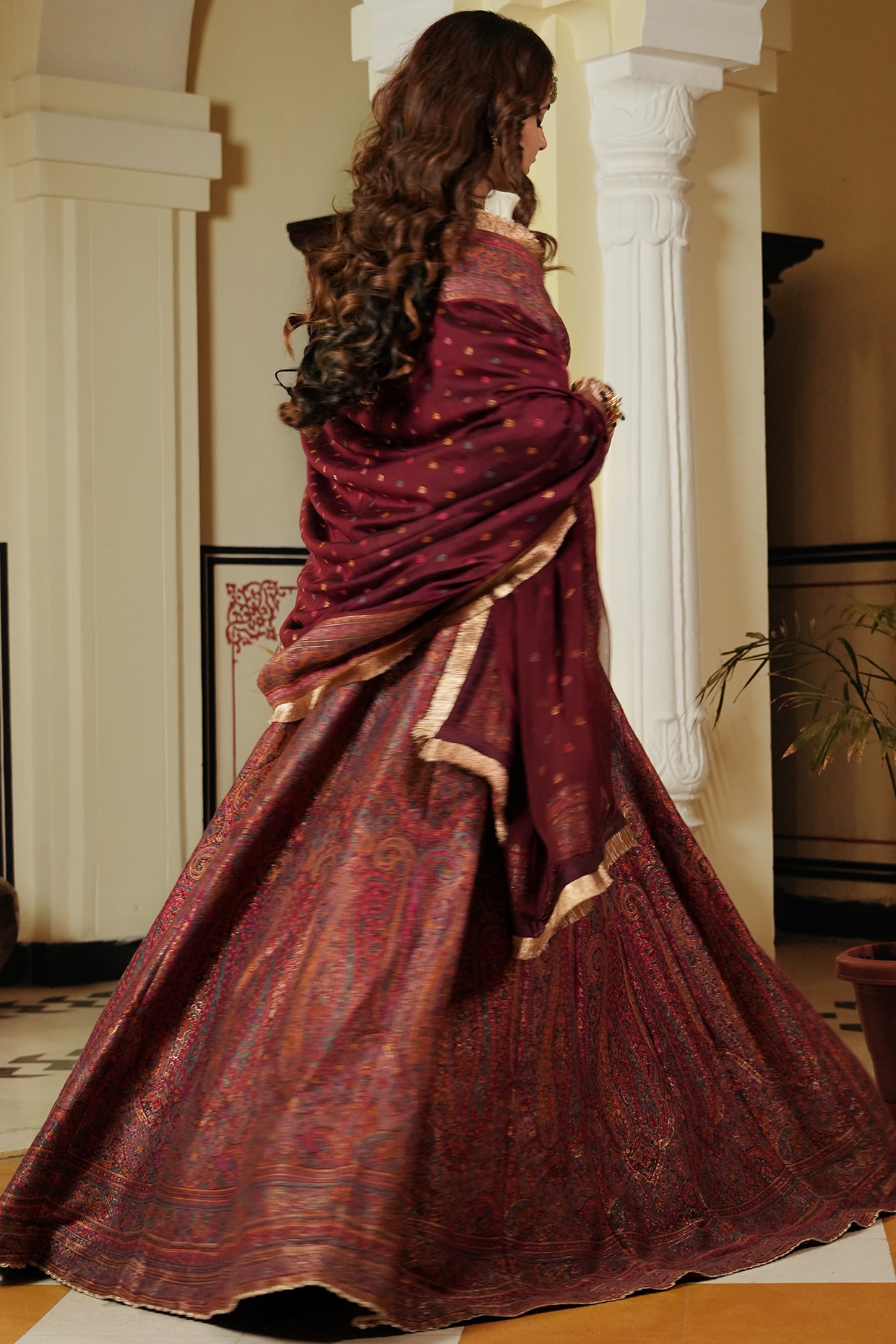 Buy Indian Beauty - Women's Embroidered Beautiful Design Silk Lehenga choli  Set (Rani Pink) at Amazon.in