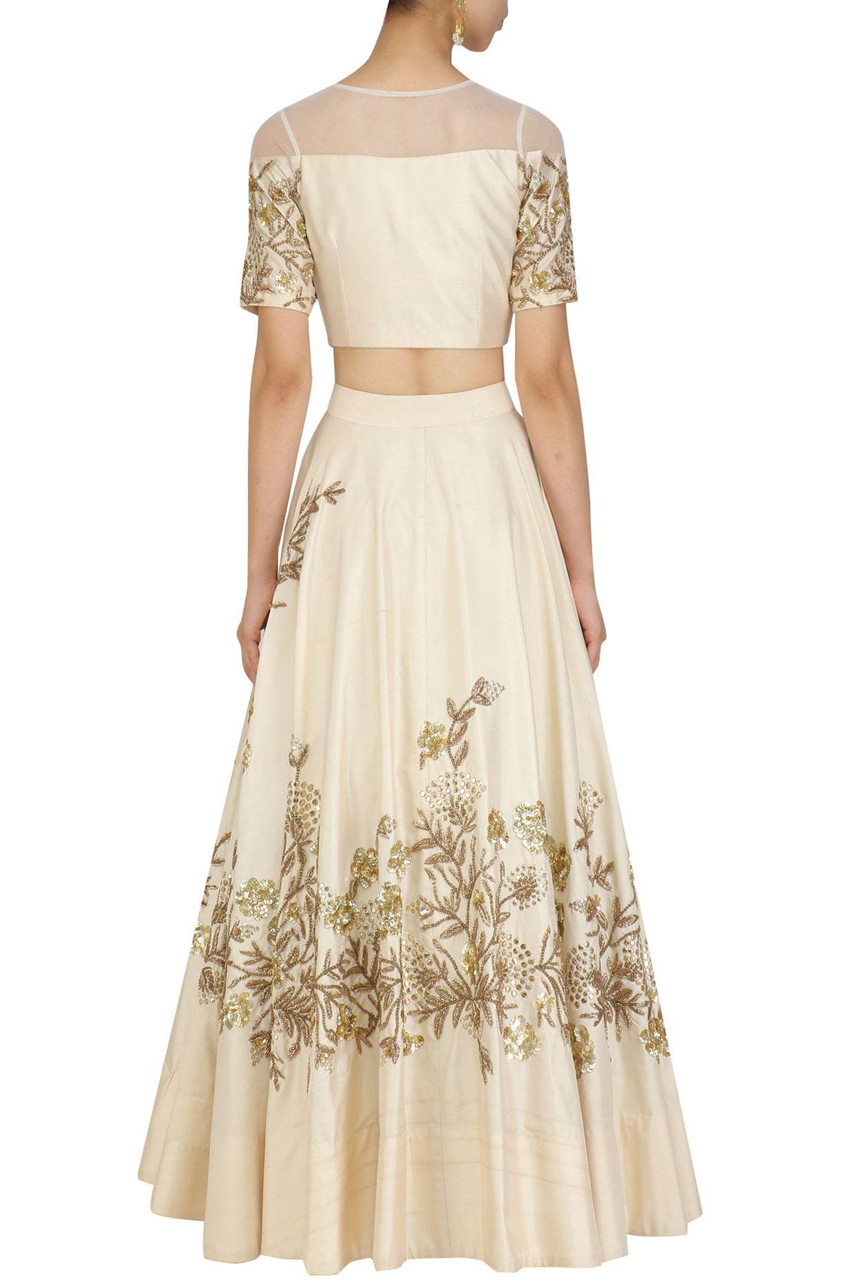 Afternoon Party Wear Indo Western Long Skirt Top Set | Designer Dress