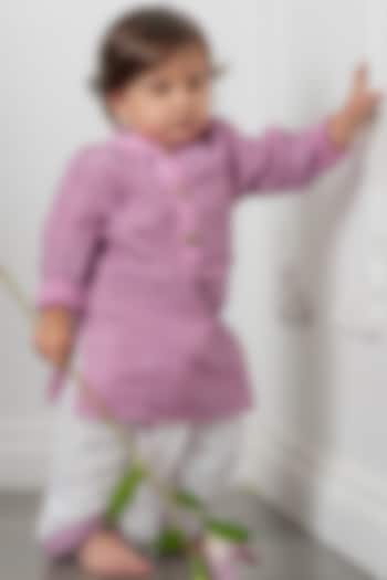 White Cotton Silk Dhoti Set For Boys by Kirti Agarwal Pret n Couture at Pernia's Pop Up Shop