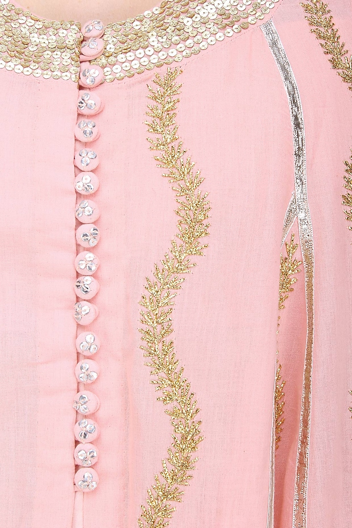 Pink Gota Patti Work Kurta and Sharara Set available only at Pernia's Pop Up Shop.