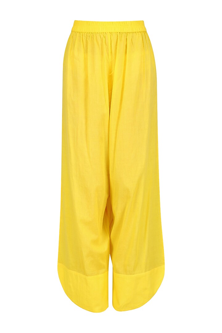 Yellow gota patti work jacket kurta, inner and pants set available only at Pernia's Pop Up Shop.