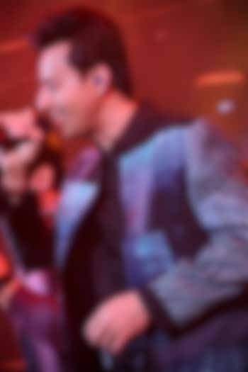 Black Kurta Set With Hand-Painted Jacket by Jatin Malik at Pernia's Pop Up Shop