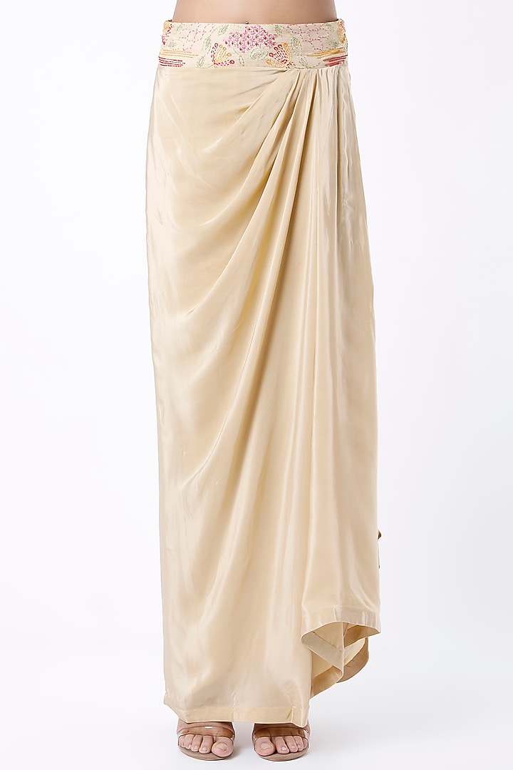 Nude Organza Cape Set by Samad Atelier at Pernia's Pop Up Shop