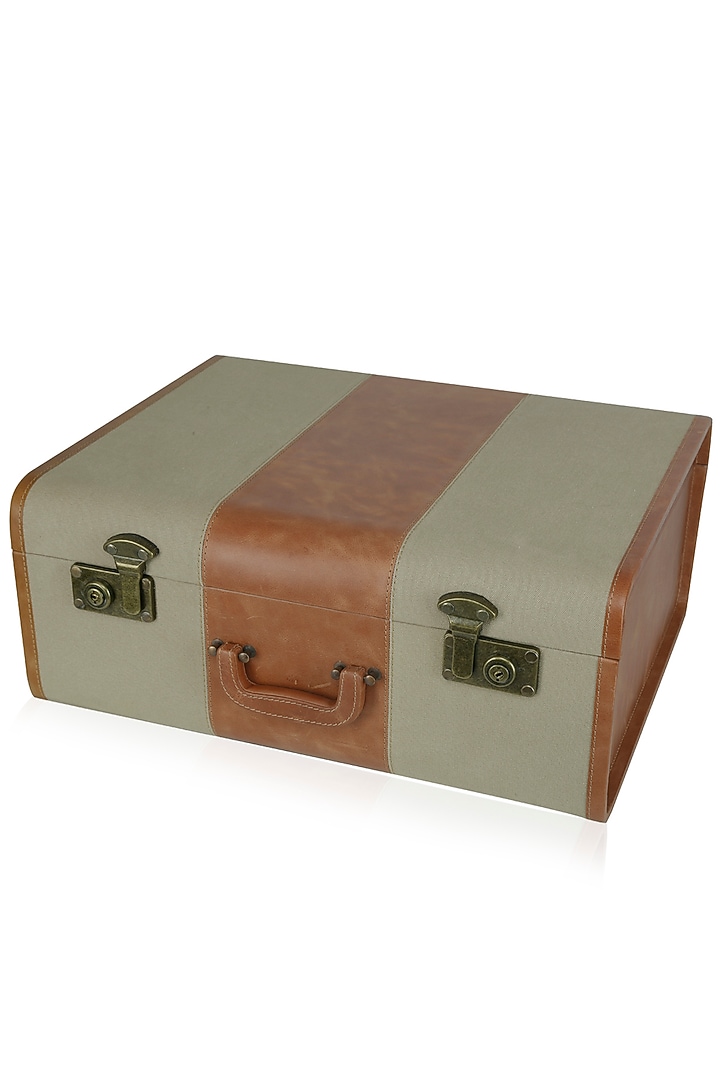 Samant Chauhan presents Beige and tan striped solid trunk available only at Pernia's Pop Up Shop.