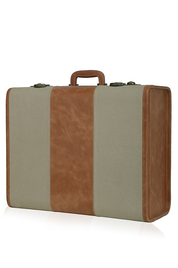 Samant Chauhan presents Beige and tan striped solid trunk available only at Pernia's Pop Up Shop.
