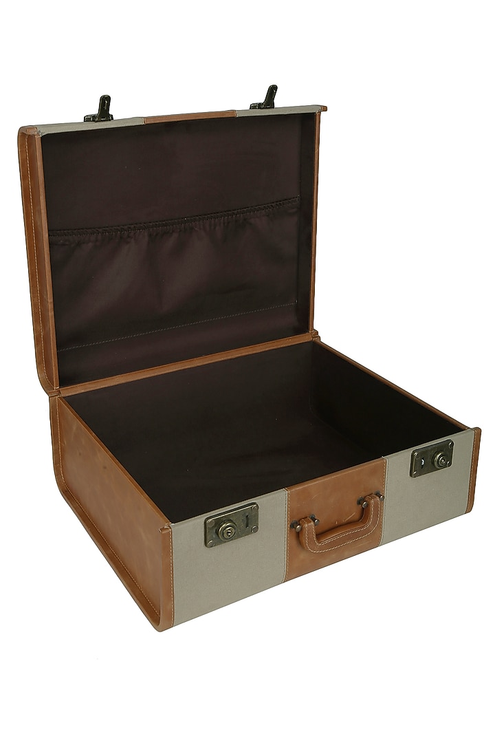 Samant Chauhan presents Beige and tan striped solid trunk available only at Pernia's Pop Up Shop.