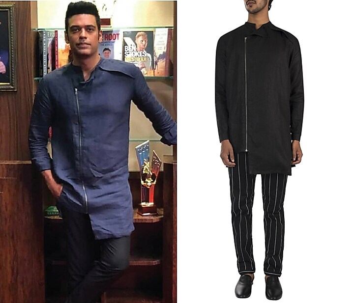 Black linen shacket by Son Of A Noble SNOB at Pernia's Pop Up Shop
