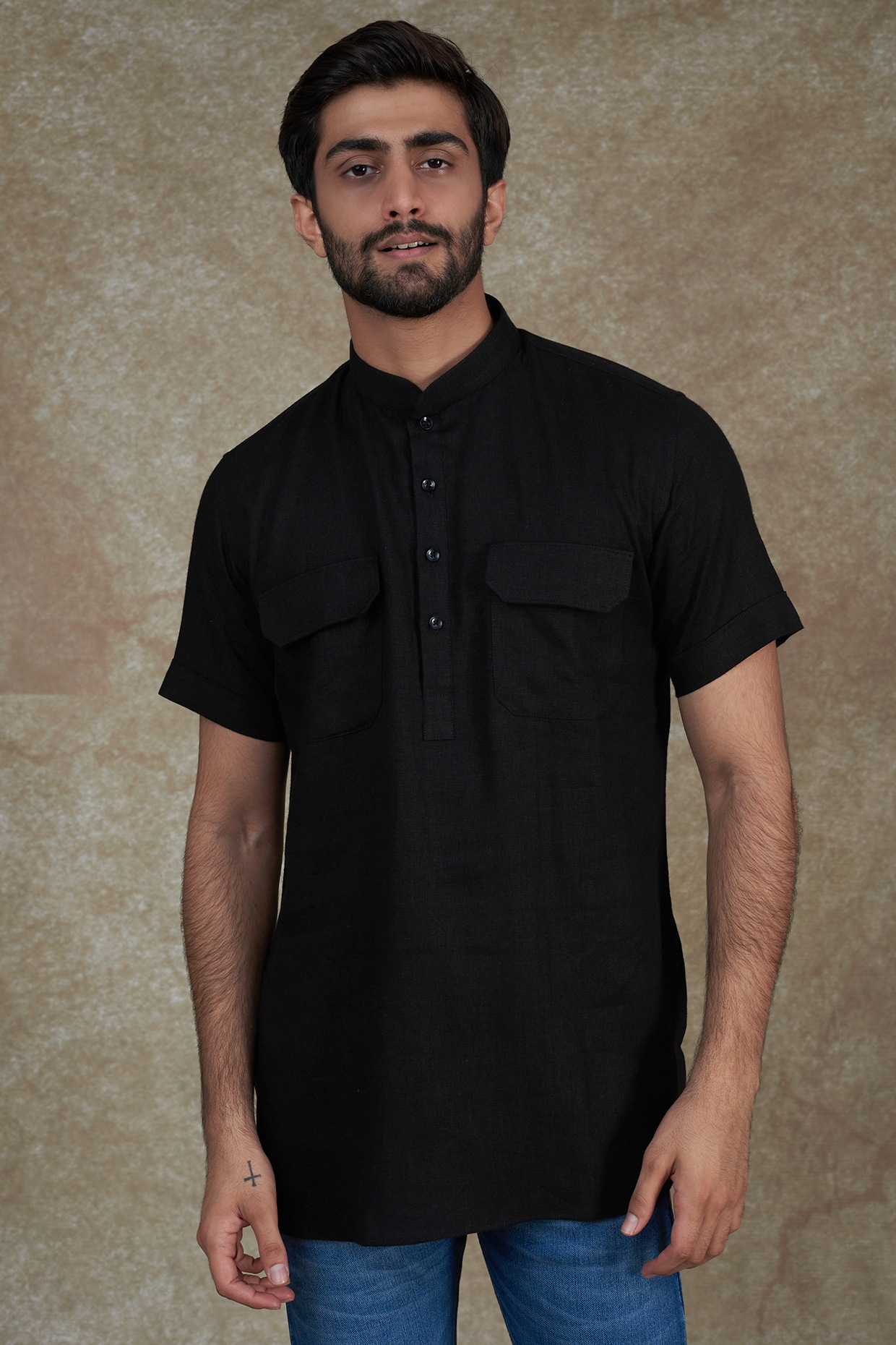 pathani half kurta