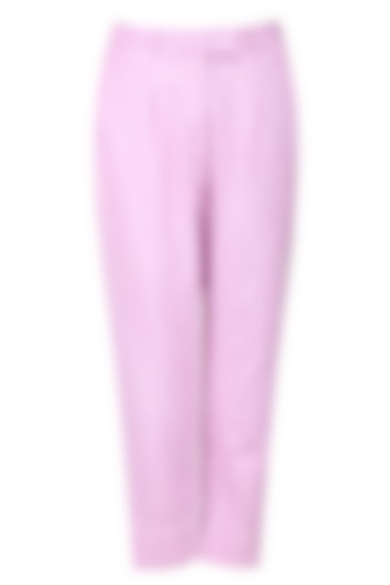 Lilac Polka Dots Trousers by Sneha Arora