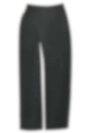 Charcoal grey overlapped slit skirt available only at Pernia's Pop Up Shop.