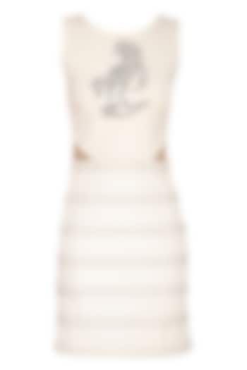 Ivory Embellished Side Cut Out Vacation Dress by Samatvam By Anjali Bhaskar at Pernia's Pop Up Shop