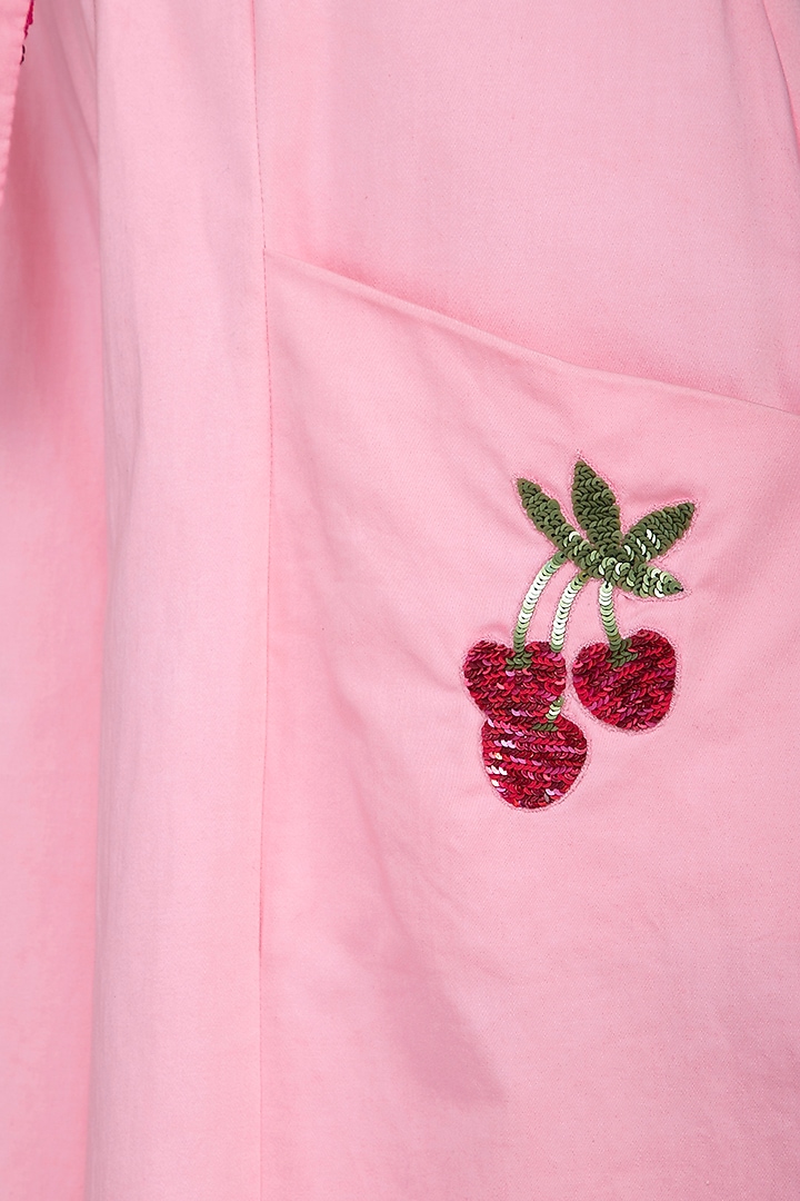 Pink Jumpsuit With Sequins Belt by Samatvam By Anjali Bhaskar at Pernia's Pop Up Shop