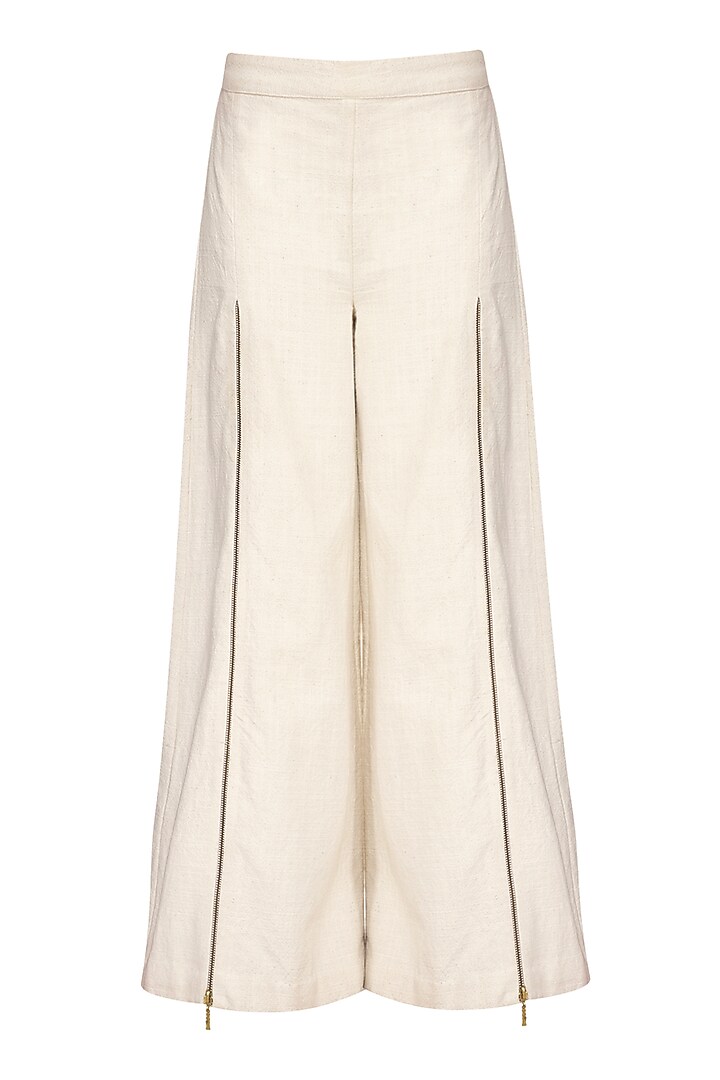 Light Pink Embroidered Jute Jacket With Pants by Samatvam By Anjali Bhaskar at Pernia's Pop Up Shop