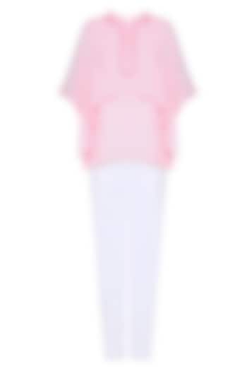 Powder pink overlayered cape top available only at Pernia's Pop Up Shop.