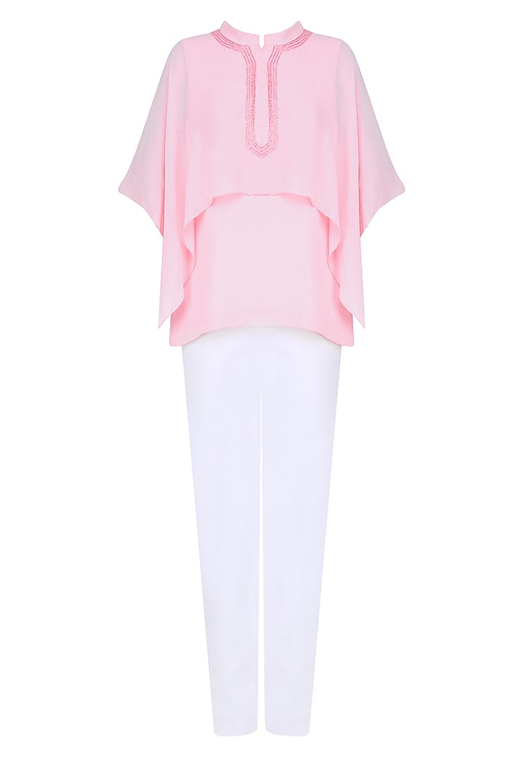 Powder pink overlayered cape top available only at Pernia's Pop Up Shop.