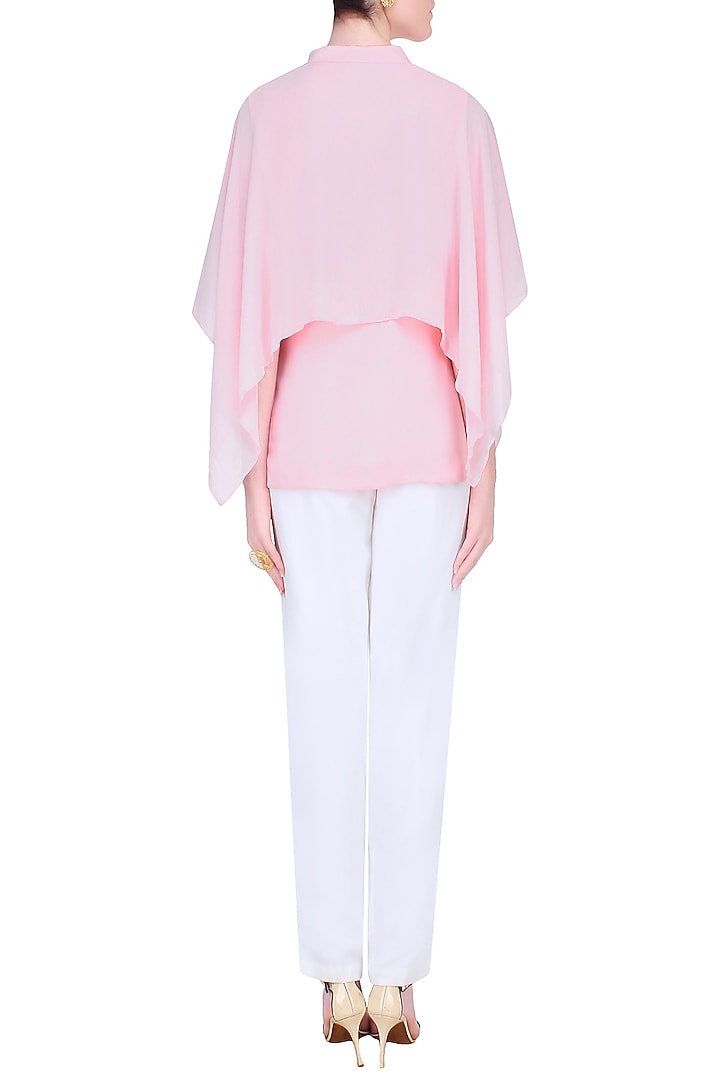 Powder pink overlayered cape top available only at Pernia's Pop Up Shop.
