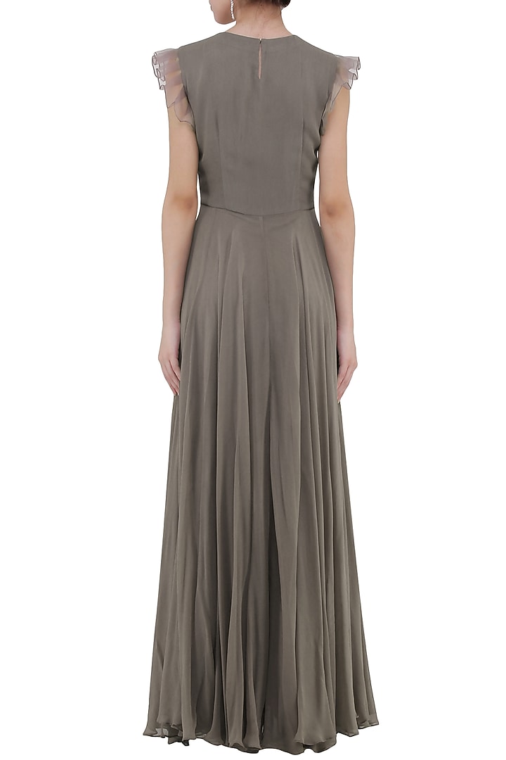 Grey embroidered gown available only at Pernia's Pop Up Shop.
