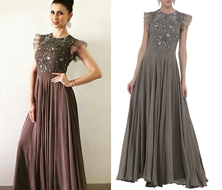 Grey embroidered gown available only at Pernia's Pop Up Shop.