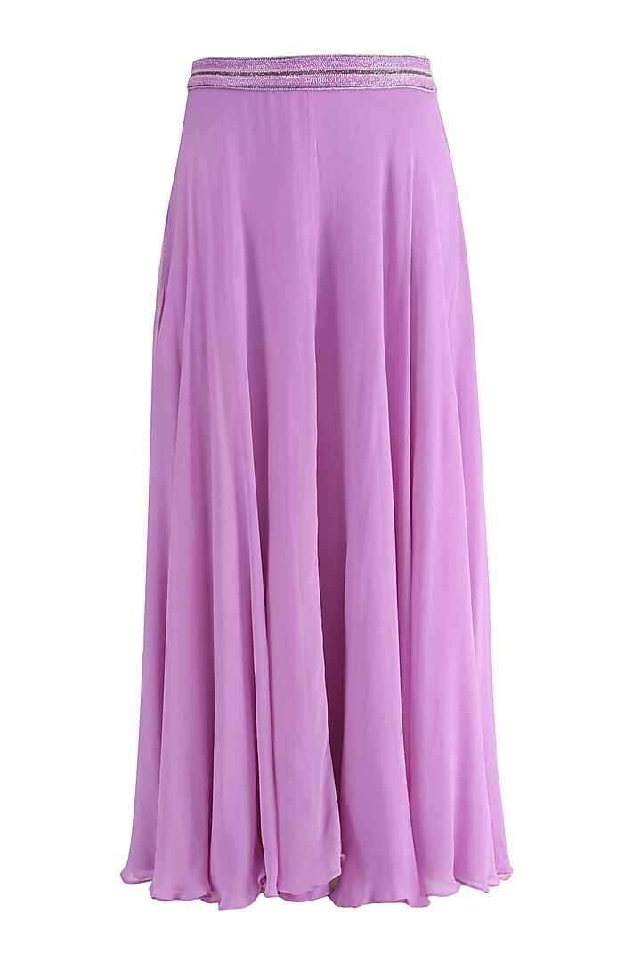 Violet embroidered bustier, skirt and frill cape set available only at Pernia's Pop Up Shop.