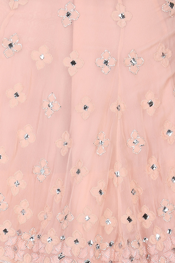 Rose pink embroidered drop waist kurta and pants set available only at Pernia's Pop Up Shop.