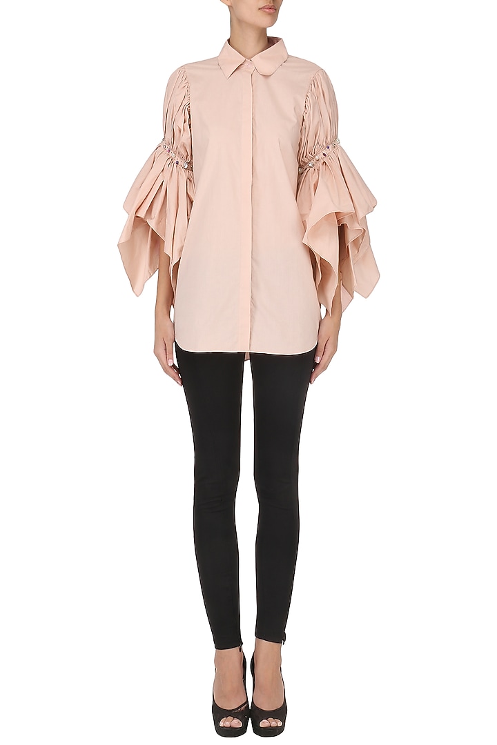 Pink handkerchief sleeves shirt available only at Pernia's Pop Up Shop.