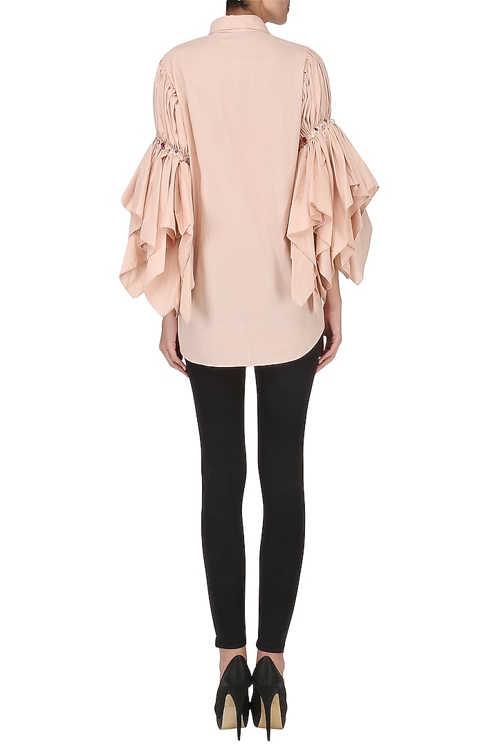 Pink handkerchief sleeves shirt available only at Pernia's Pop Up Shop.