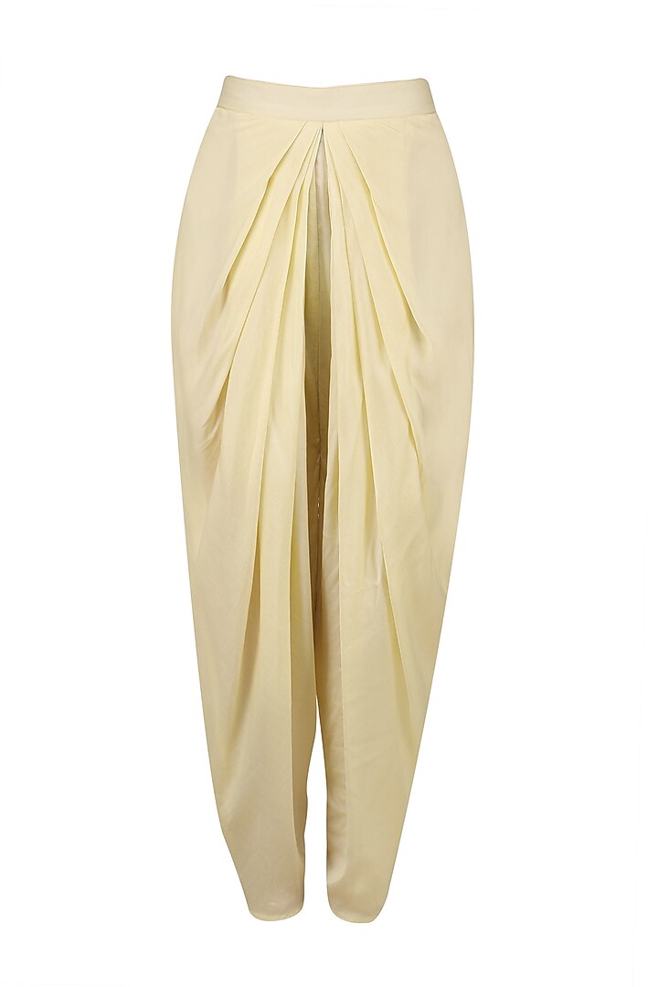Cream cold shoulder tunic and dhoti pants set available only at Pernia's Pop Up Shop.