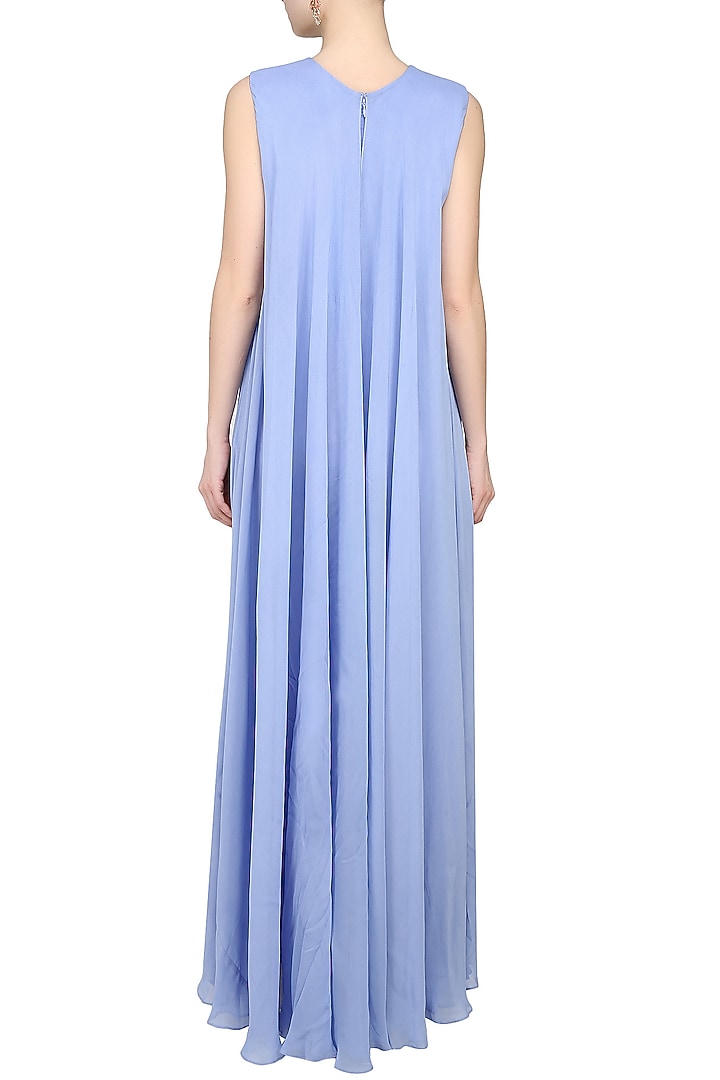 Samatvan presents BLUE HAND EMBROIDERED JUMPSUIT available only at Pernia's Pop Up Shop