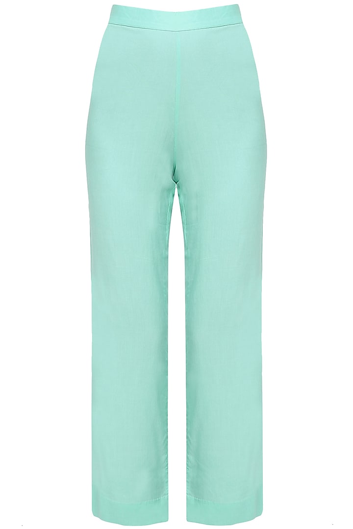 Samatvan presents BLUE EMBROIDERED SLIT KURTA W/PANTS available only at Pernia's Pop Up Shop