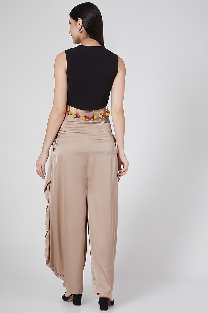 Black Embroidered Co-Ord Set by Saaj By Ankita at Pernia's Pop Up Shop