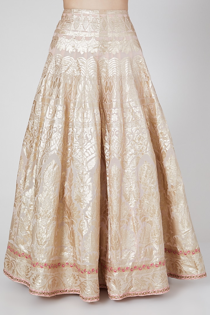 Blush Pink Embroidered Wedding Lehenga Set by Saaj By Ankita at Pernia's Pop Up Shop