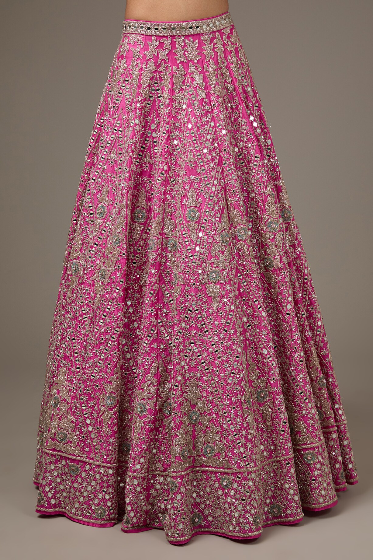 Bubble Gum Embroidered Raw Silk 301 Fabric main image 0