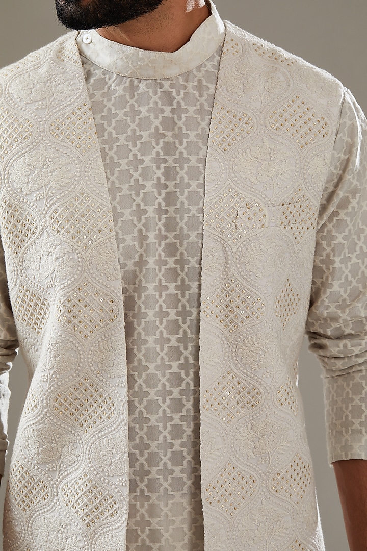 Dusty Grey Jacket Set by SBJ at Pernia's Pop Up Shop