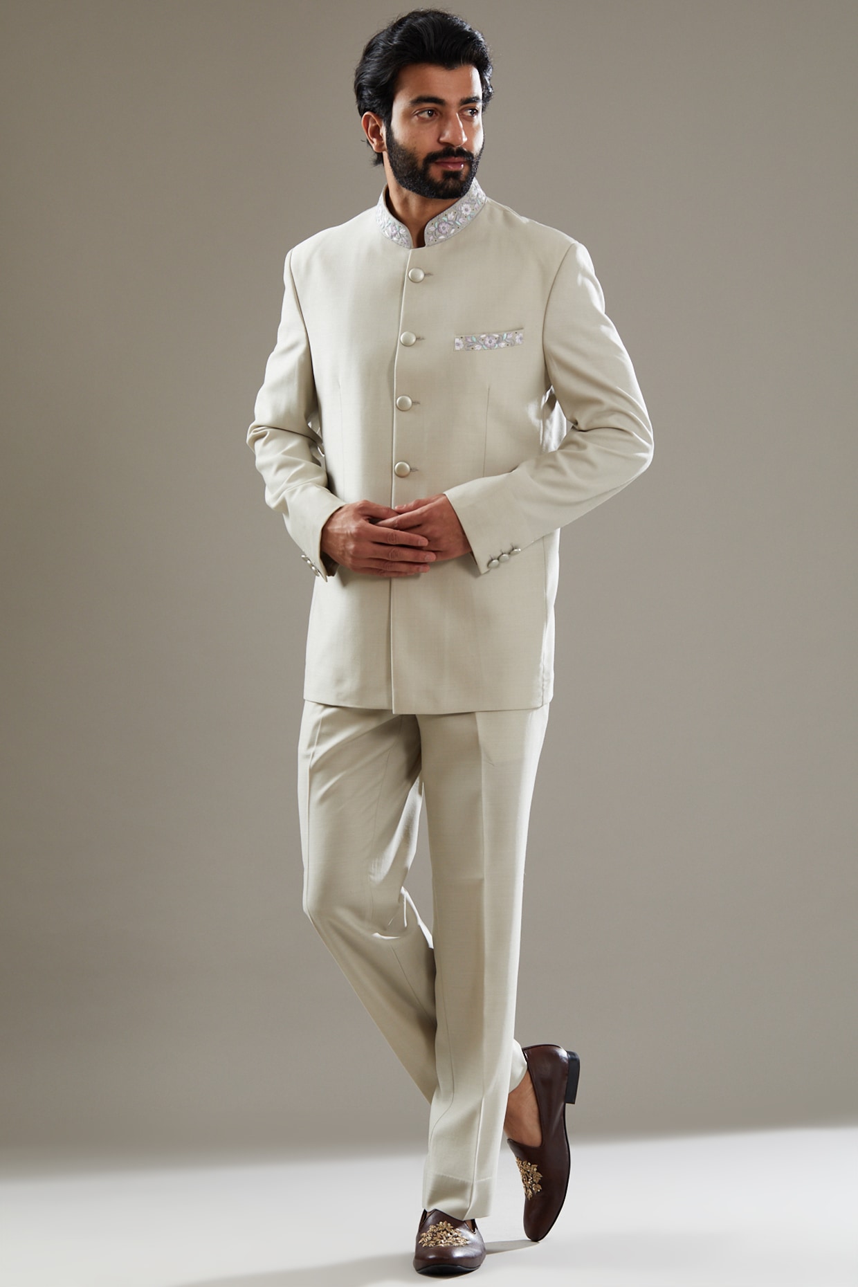 Buy Luxury Men Ethnic Designer Jodhpuri 2 Piece Blue Floral White Pants  Style Groom Wedding Suits Formal Fashion Suits Bespoke for Men Online in  India - Etsy | Suit fashion, Fashion pants, Wedding suits