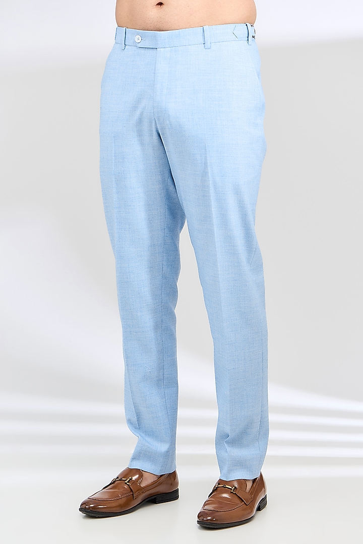Blue Italian Fabric Safari Jacket Set by SBJ at Pernia's Pop Up Shop