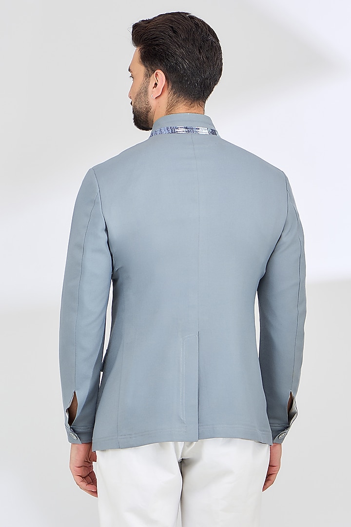 Grey Italian Fabric Jacket by SBJ at Pernia's Pop Up Shop