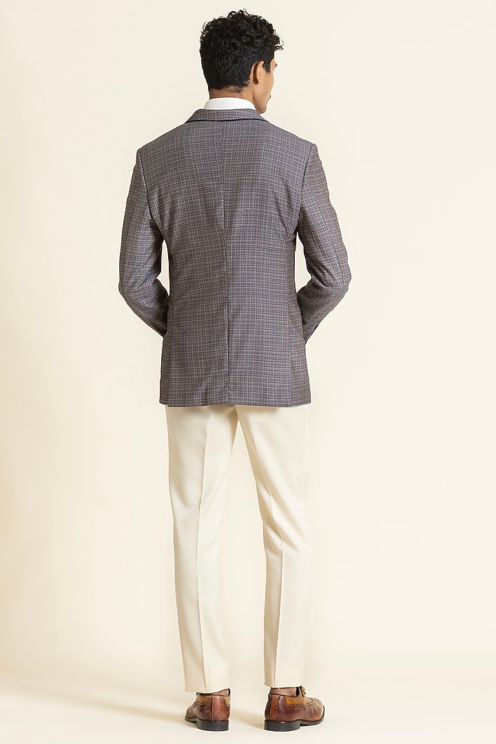 Grey Poly Wool Linen Blazer by SBJ at Pernia's Pop Up Shop