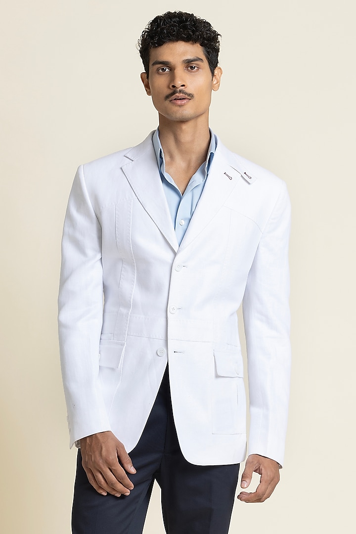 White Linen Jacket by SBJ at Pernia's Pop Up Shop